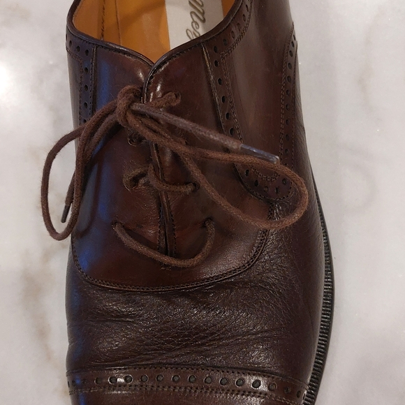 MEZLAN Napoli  Brown Leather Cap Toe Oxford Dress Shoes Mens Size‎ 9.5B - Picture 13 of 13